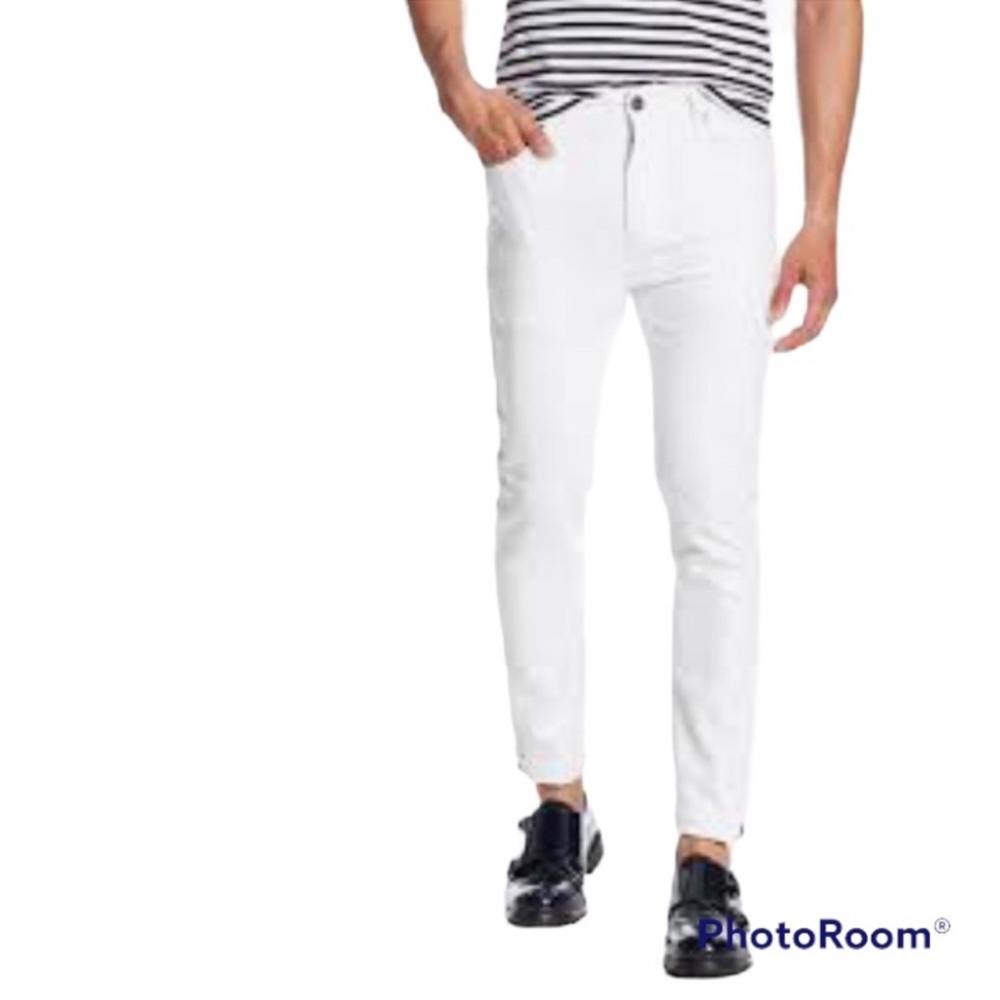 BEN SHERMAN Men's WHITE JEANS w/ Button Fly SIZE 34/32